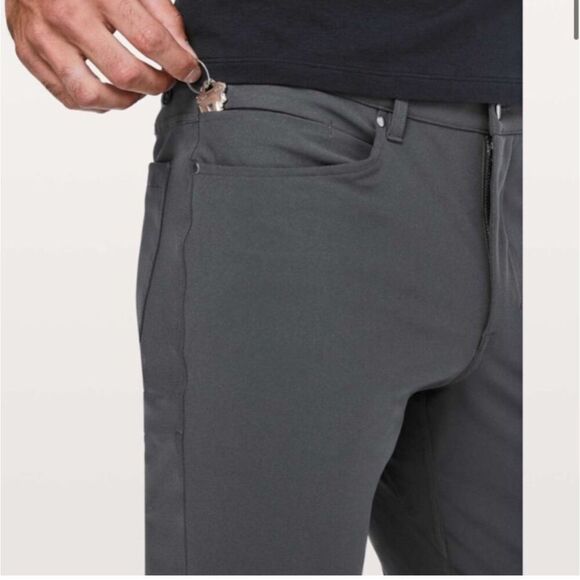 Lululemon ABC Slim Fit Pant Warpstreme Gray, Size 31 - Picture 4 of 10